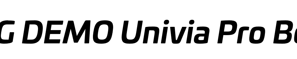  DEMO Univia Pro Bold Bold Italic