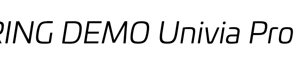  DEMO Univia Pro Book Italic