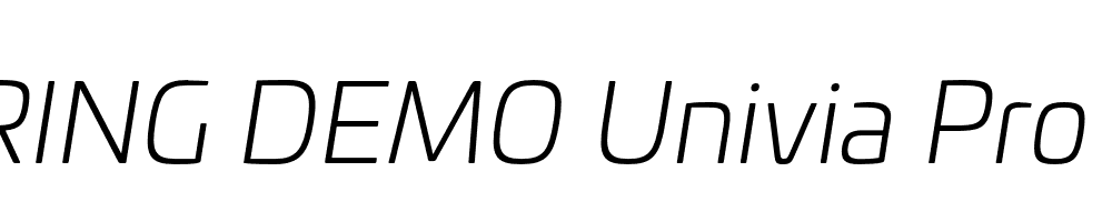  DEMO Univia Pro Light Italic