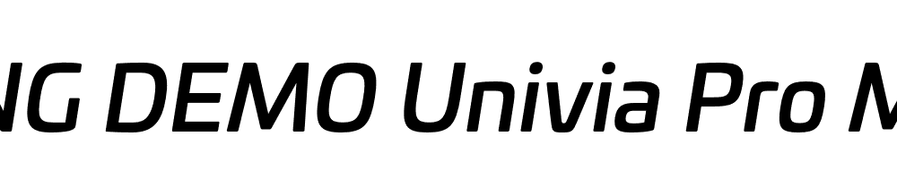  DEMO Univia Pro Medium Italic