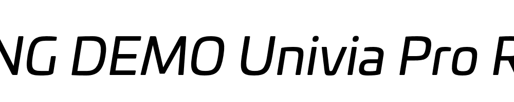  DEMO Univia Pro Regular Italic