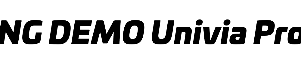  DEMO Univia Pro Ultra Italic