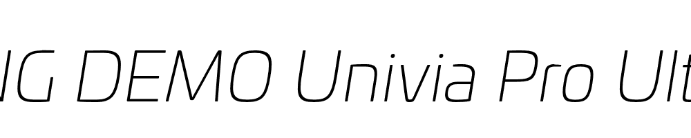  DEMO Univia Pro Ultra Light Italic