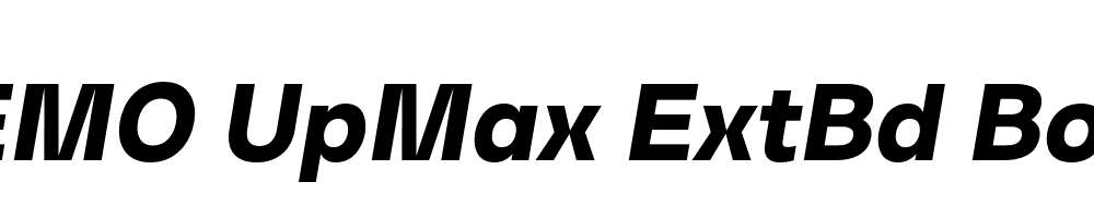 FSP DEMO UpMax ExtBd Bold Italic