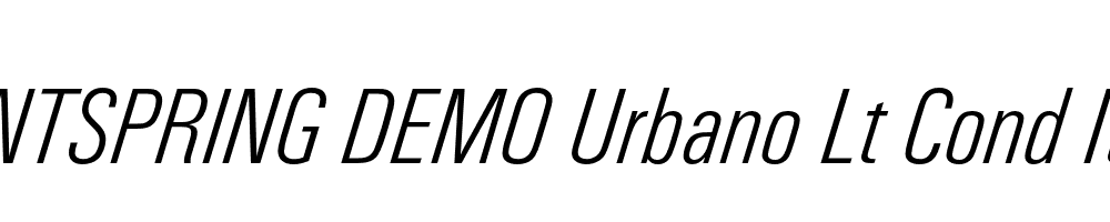  DEMO Urbano Lt Cond Italic