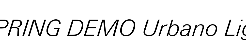  DEMO Urbano Light Italic