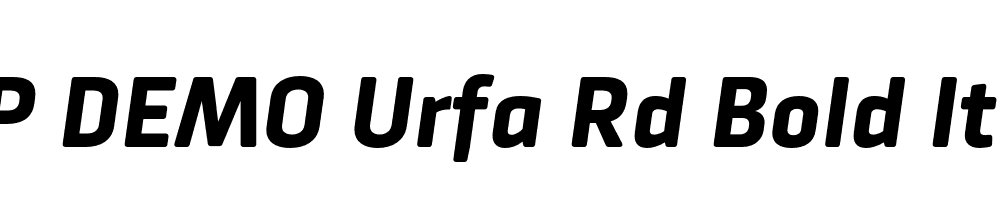 FSP DEMO Urfa Rd Bold Italic