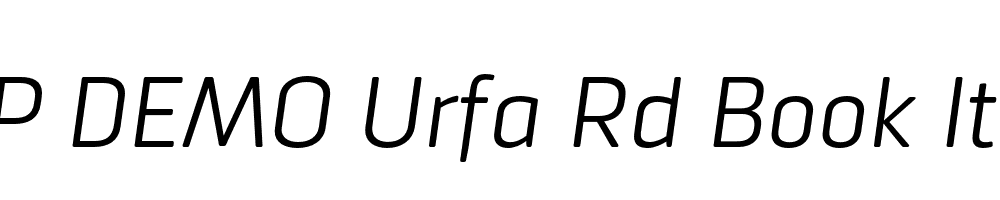 FSP DEMO Urfa Rd Book Italic