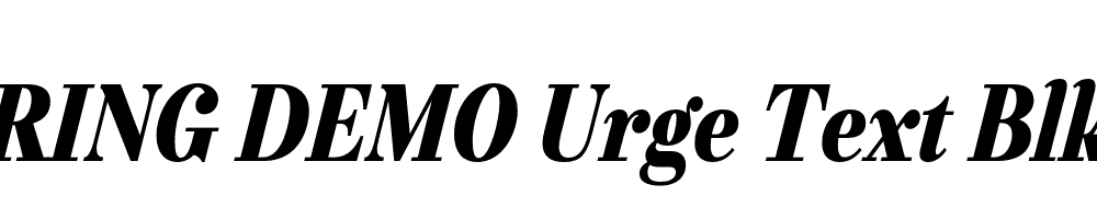  DEMO Urge Text Blk Cn Italic