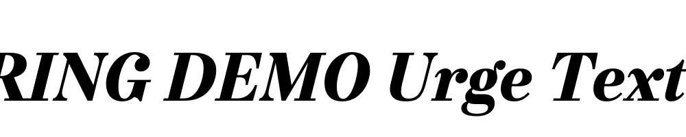  DEMO Urge Text Blk Italic