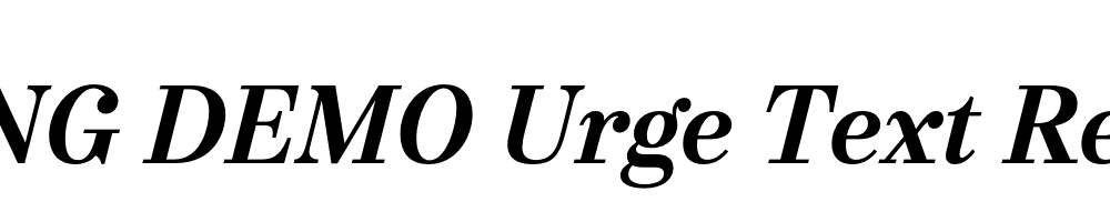  DEMO Urge Text Reg Bold Italic