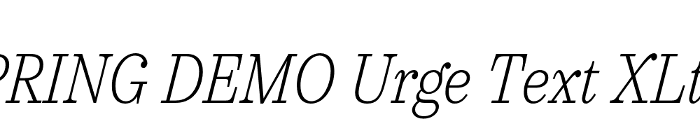  DEMO Urge Text XLt Cn Italic