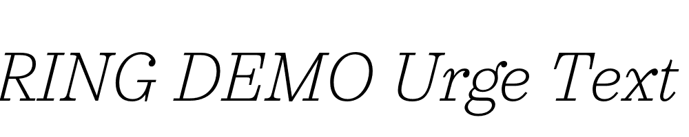  DEMO Urge Text XLt Italic