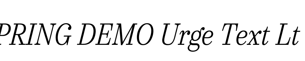  DEMO Urge Text Lt Cn Italic