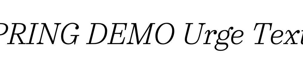  DEMO Urge Text Lt Italic