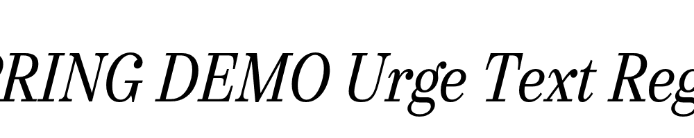  DEMO Urge Text Reg Cn Italic