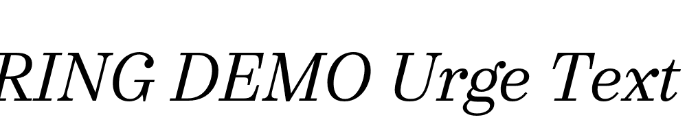  DEMO Urge Text Reg Italic