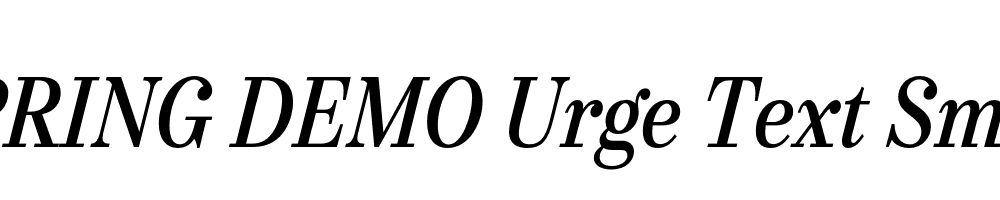  DEMO Urge Text Sm Cn Italic