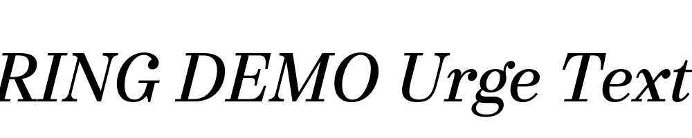  DEMO Urge Text Sm Italic