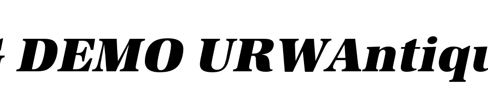  DEMO URWAntiquaUltBol Italic