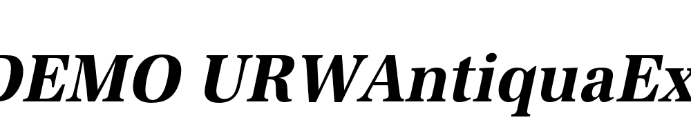  DEMO URWAntiquaExtNar Bold Italic