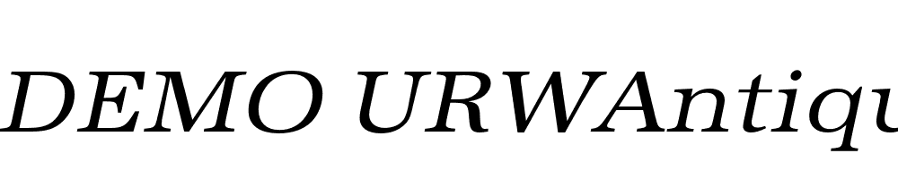  DEMO URWAntiquaExtWid Italic