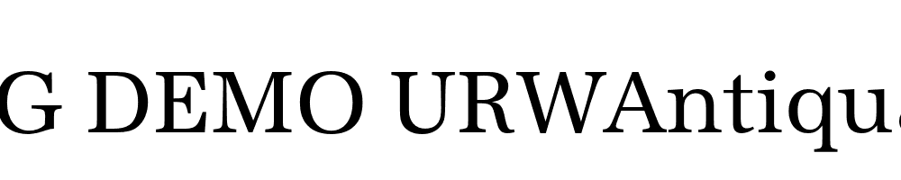  DEMO URWAntiquaNar Regular