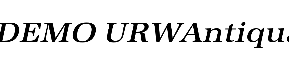  DEMO URWAntiquaWidMed Italic