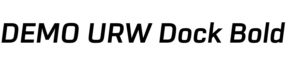 FSP DEMO URW Dock Bold Italic