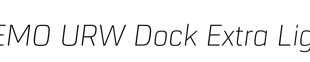 FSP DEMO URW Dock Extra Light Italic