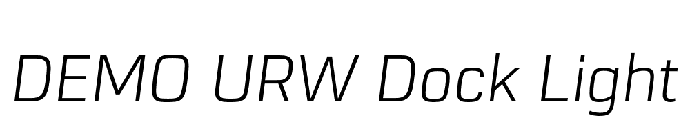 FSP DEMO URW Dock Light Italic