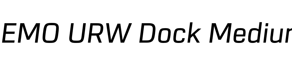 FSP DEMO URW Dock Medium Italic