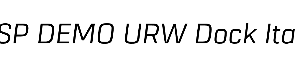 FSP DEMO URW Dock Italic