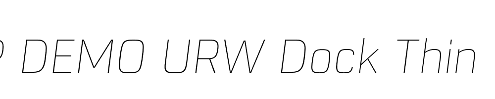 FSP DEMO URW Dock Thin Italic