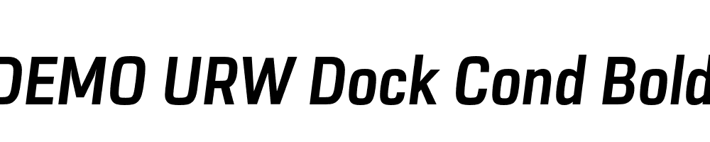 FSP DEMO URW Dock Cond Bold Italic