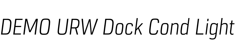 FSP DEMO URW Dock Cond Light Italic