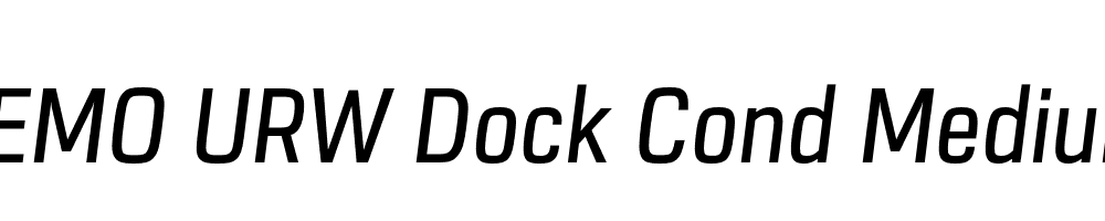 FSP DEMO URW Dock Cond Medium Italic