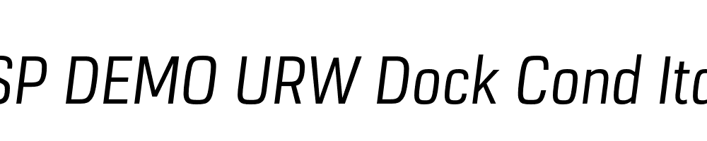 FSP DEMO URW Dock Cond Italic