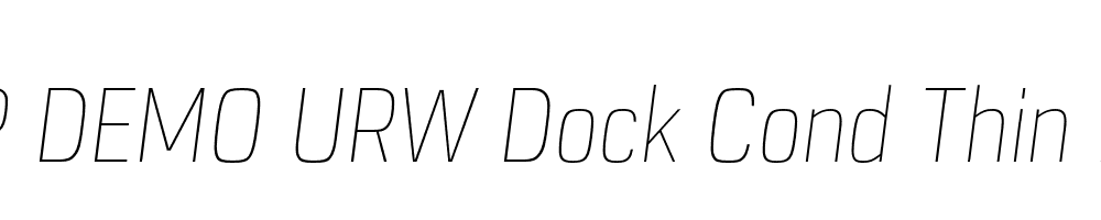 FSP DEMO URW Dock Cond Thin Italic