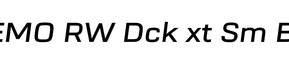 FSP DEMO RW Dck xt Sm Bld Italic