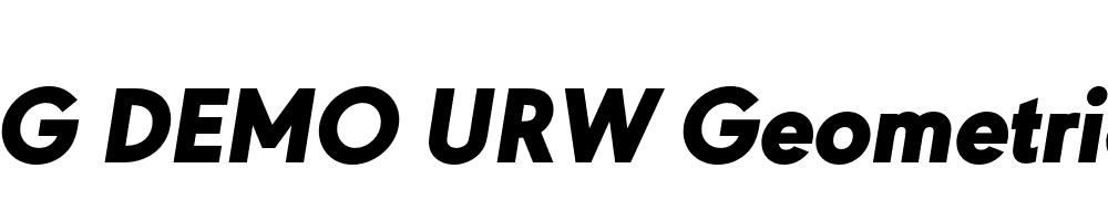  DEMO URW Geometric Black Italic