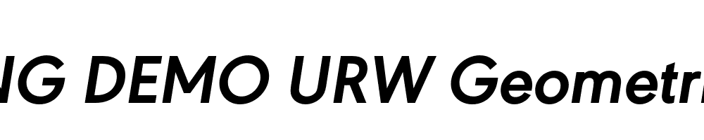  DEMO URW Geometric Bold Italic