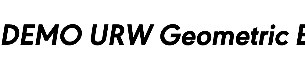  DEMO URW Geometric Extra Bold Italic