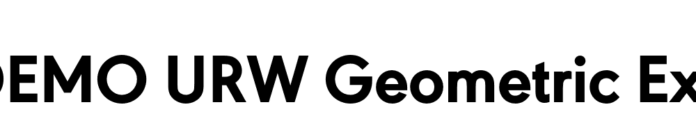  DEMO URW Geometric Extra Bold Regular