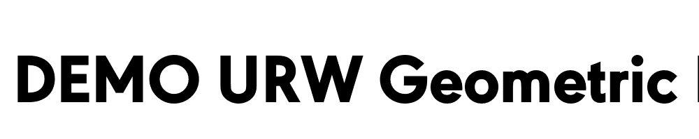  DEMO URW Geometric Heavy Regular