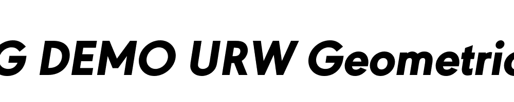  DEMO URW Geometric Heavy Italic