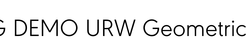  DEMO URW Geometric Light Regular