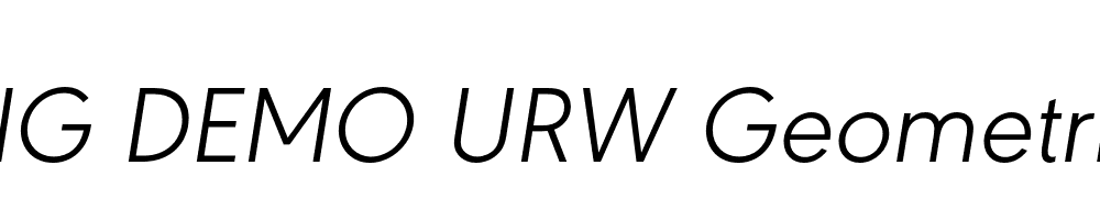  DEMO URW Geometric Light Italic