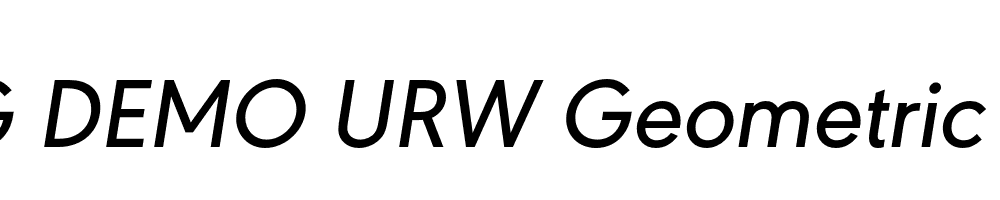  DEMO URW Geometric Medium Italic