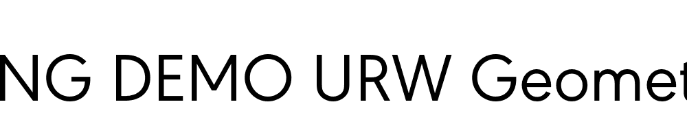  DEMO URW Geometric Regular